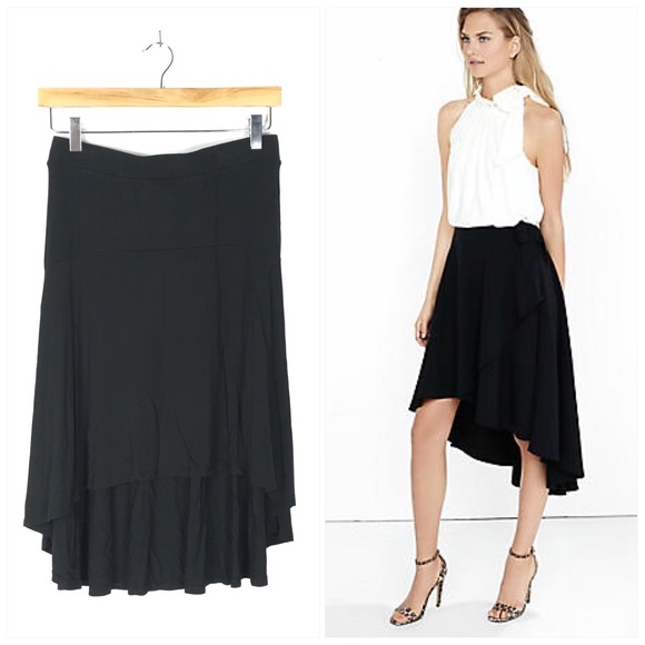 a new day Dresses & Skirts - Black Hi Low Rayon Skirt a new day Dresses & Skirts - Black Hi Low Rayon Skirt